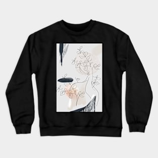 Woman outline painting sensual print Crewneck Sweatshirt